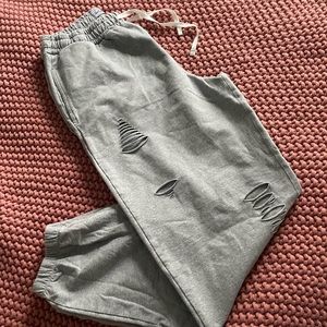 Chelsea DeBoer by Lilly and Lottie, distressed joggers